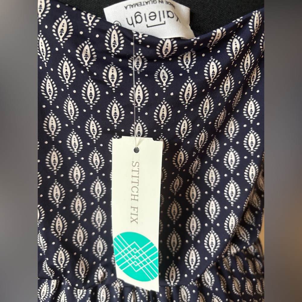 Kaleigh Adalia Knit Navy Patterned Jumpsuit - Picture 11 of 12